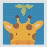 Giraffe - Beginner set artwork shown as a completed diamond painting preview