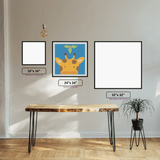 Giraffe - Beginner set diamond painting displayed in a room setting