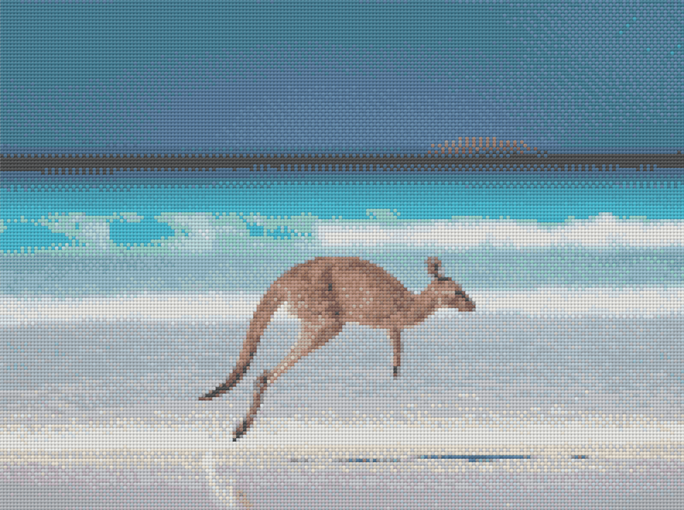Lucky Bay Roo - 5D Diamond Painting Kit