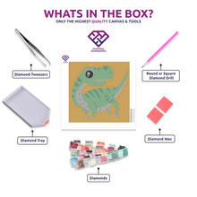 Happy Lil' Dinosaur - 5D Diamond Painting Kit
