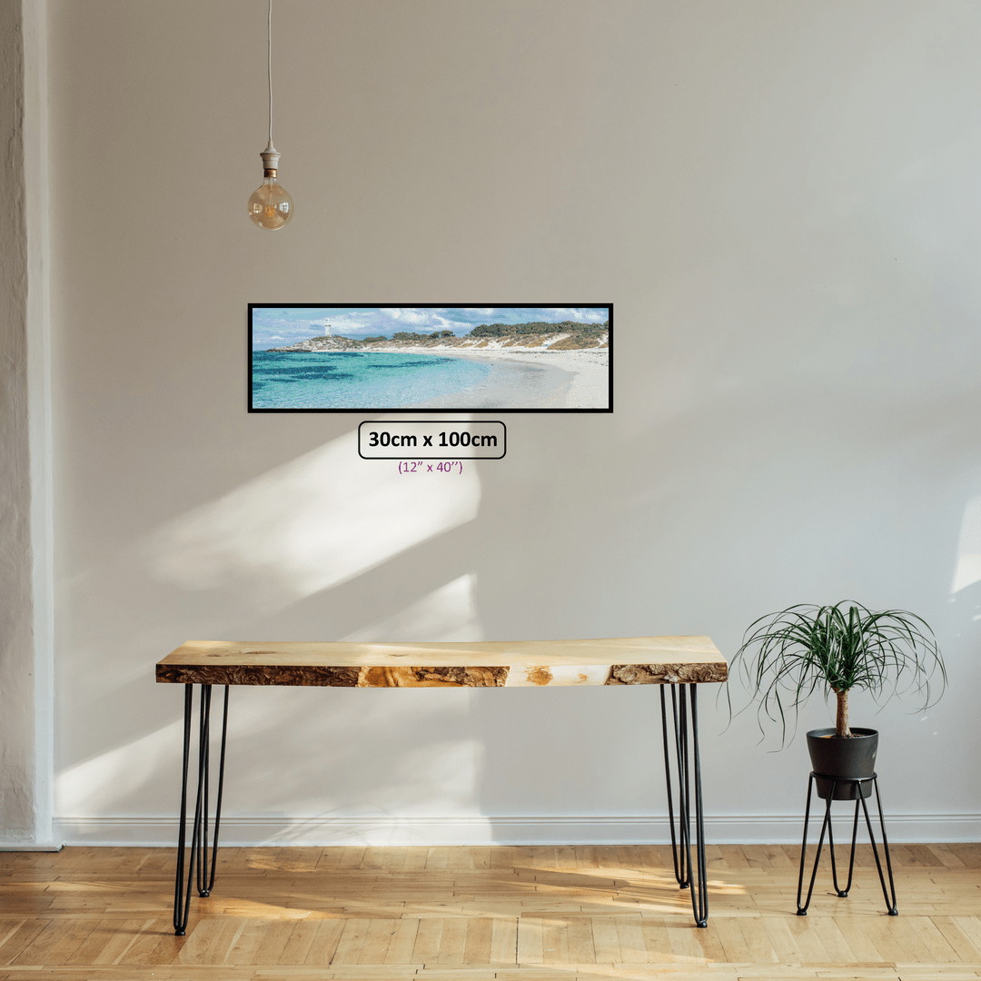 Pinky Beach diamond painting displayed in a room setting