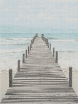 The Pier artwork shown as a completed diamond painting preview