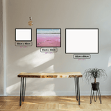 The Pink Lake diamond painting displayed in a room setting